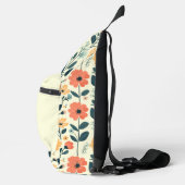 Sac À Bandoulière Floral orange et vert rétro (Droite)