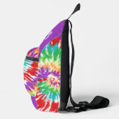 Sac À Bandoulière Fun Rainbow Colors Retro Tie Dye Monogramme (Droite)