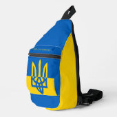 SAC À BANDOULIÈRE GLOIRE AUX HÉROS. UKRAINE. TRIDENT. (Coin droit)
