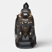 Sac À Bandoulière Gorille vapeur futuriste rétro (Recto)