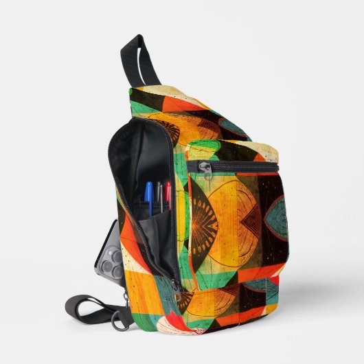 Sac À Bandoulière Graphiques abstraits (Ouvrir)