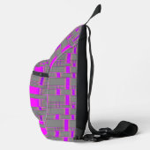 Sac À Bandoulière Gris Motif rectangle 6 (Droite)