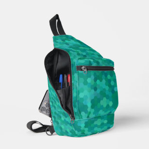 Sac À Bandoulière Hexagones turquoises