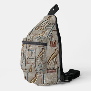 Sac À Bandoulière Hiéroglyphe Ancien Égypte Langue Texte Gravé