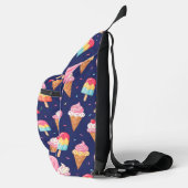 Sac À Bandoulière Ice cream, popsicles and cherries pattern (Droite)