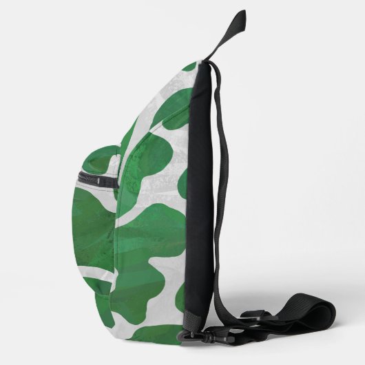 Sac À Bandoulière Impression de vache verte et blanche (Droite)