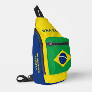 Sac À Bandoulière Indicateur Brésil de nom personnalisé