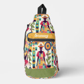 Sac À Bandoulière Jardin de tournesol d'été (Recto)