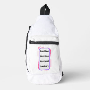 Sac À Bandoulière je n'ai pas besoin de soins