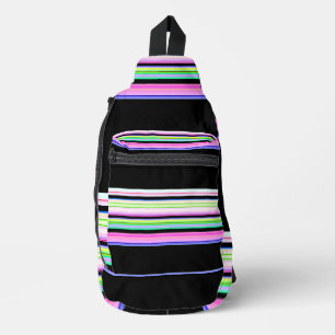 Sac À Bandoulière Jolies bandes néon colorées
