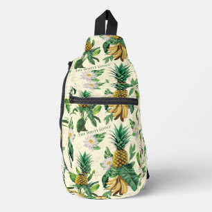Sac À Bandoulière Le Motif blanc Lotus Pineapple Paradise