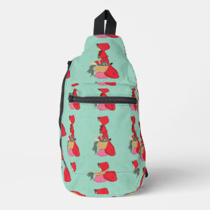 Sac À Bandoulière Le Petit Chaperon Rouge avec Loup dans le Panier