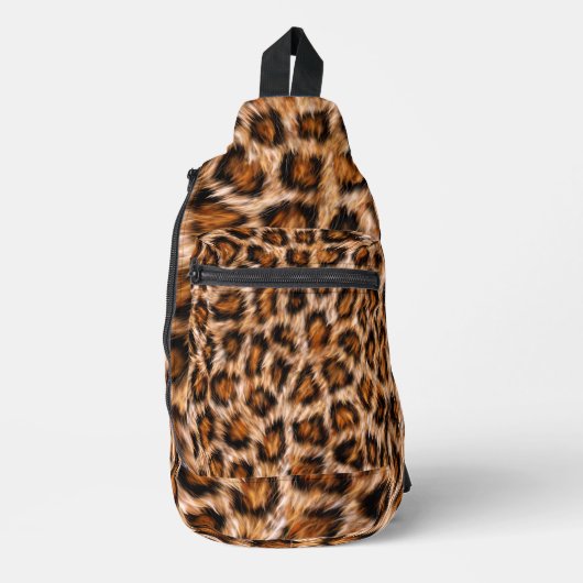 Sac À Bandoulière Leopard Jaguar Chat fourrure Brown Motif-24609 (Recto)