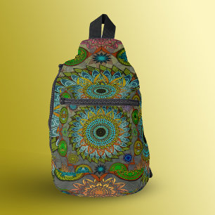 Sac À Bandoulière Les lois de la Brachyura symbolique art mandala