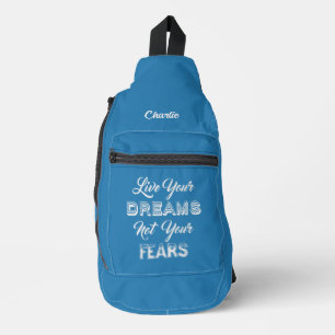 Sac À Bandoulière Live Your Dreams nom et couleur personnalisés