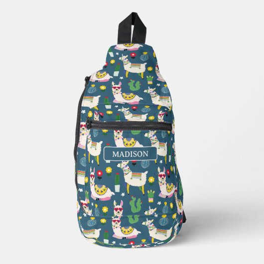 Sac À Bandoulière Llamas En Lunettes De Soleil Motif (Recto)