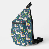 Sac À Bandoulière Llamas En Lunettes De Soleil Motif (Coin droit)