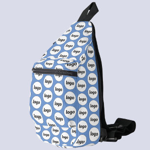 Sac À Bandoulière Logo Motif Entreprise Promotion Marque Bleue