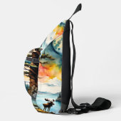 Sac À Bandoulière L'orignal de l'Alaska à la baie (Droite)