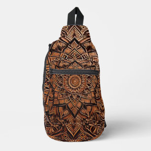 Sac À Bandoulière Mandala Marron