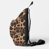 Sac à bandoulière marron à imprimé léopard (Droite)