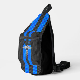 Sac À Bandoulière Médecin Médicale MD Caduceus sur Décor en fibre de