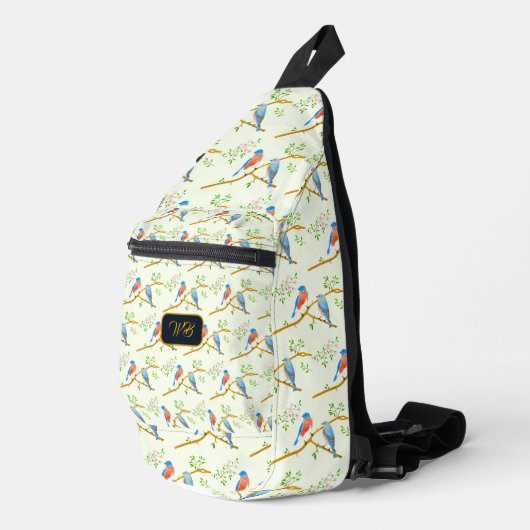Sac À Bandoulière Merles bleus (Coin droit)
