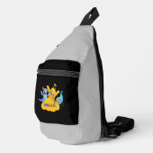 Sac À Bandoulière mignon monstre dit bonjour (Coin droit)