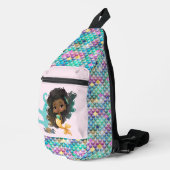 Sac À Bandoulière Mignonnes filles sirène imaginaire ajouter le nom  (Coin droit)