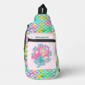 Sac À Bandoulière Mignonnes filles sirène imaginaire ajouter nom (Recto)