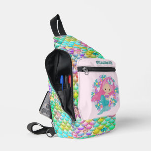 Sac À Bandoulière Mignonnes filles sirène imaginaire ajouter nom
