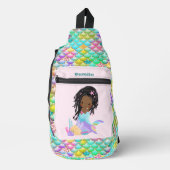 Sac À Bandoulière Mignonnes filles sirène imaginaire ajouter nom (Recto)