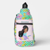 Sac À Bandoulière Mignonnes filles sirène imaginaire ajouter nom (Recto)