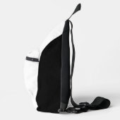 Sac À Bandoulière Modèle de texte de script blanc et noir simple (Droite)