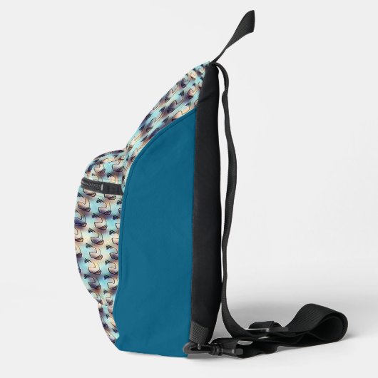 Sac À Bandoulière Modern abstract digital pattern design 1242 (Droite)