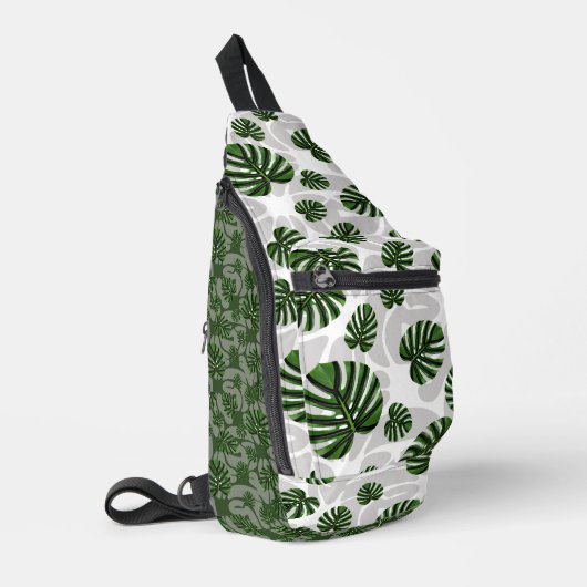 Sac À Bandoulière Modern Boho Botanical Leaves Pattern (Coin gauche)