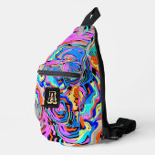 Sac À Bandoulière Moderne Monogramme Initial Élégant Motif élégant (Coin droit)