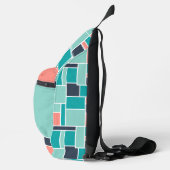 Sac À Bandoulière Monogram Mint Corail vert Art géométrique (Droite)