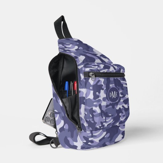 Sac À Bandoulière Monogramme Camo Bleu (Ouvrir)