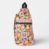 Sac À Bandoulière Monogramme Chic Initial Floral Rose (Recto)