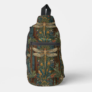 Sac À Bandoulière monogramme de boho de libellule d'art nouveau vint