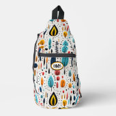 Sac À Bandoulière Monogramme de Motif botanique moderne Boho (Recto)