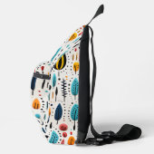 Sac À Bandoulière Monogramme de Motif botanique moderne Boho (Droite)