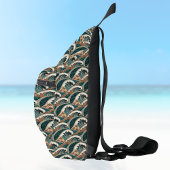 Sac À Bandoulière Monogramme de palmier polynésien Tropical Waves