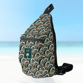 Sac À Bandoulière Monogramme de palmier polynésien Tropical Waves