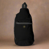 Sac À Bandoulière Monogramme initial d'or noir sur mesure