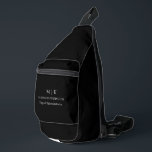 Sac À Bandoulière Monogramme minimaliste ou ajouter un logo Business<br><div class="desc">Sac À Sling Minimaliste Moderne. Noir & Blanc ou choisissez vos couleurs personnalisées. Parfait pour les petites entreprises, les marques d'entreprise, les travailleurs indépendants, aller à la salle de sport, Voyage et plus encore. Facile à personnaliser avec vos initiales monographiques, nom et information d'entreprise, titre de poste, slogan ou même...</div>
