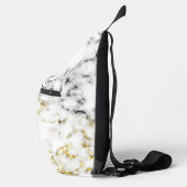 Sac À Bandoulière Monogramme noir blanc marbre or brillant (Droite)