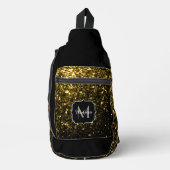 Sac À Bandoulière Monogramme noir brillant de fausse parties scintil (Recto)
