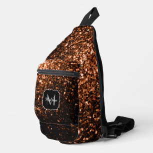 Sac À Bandoulière Monogramme paillettes scintillantes de fausse bril